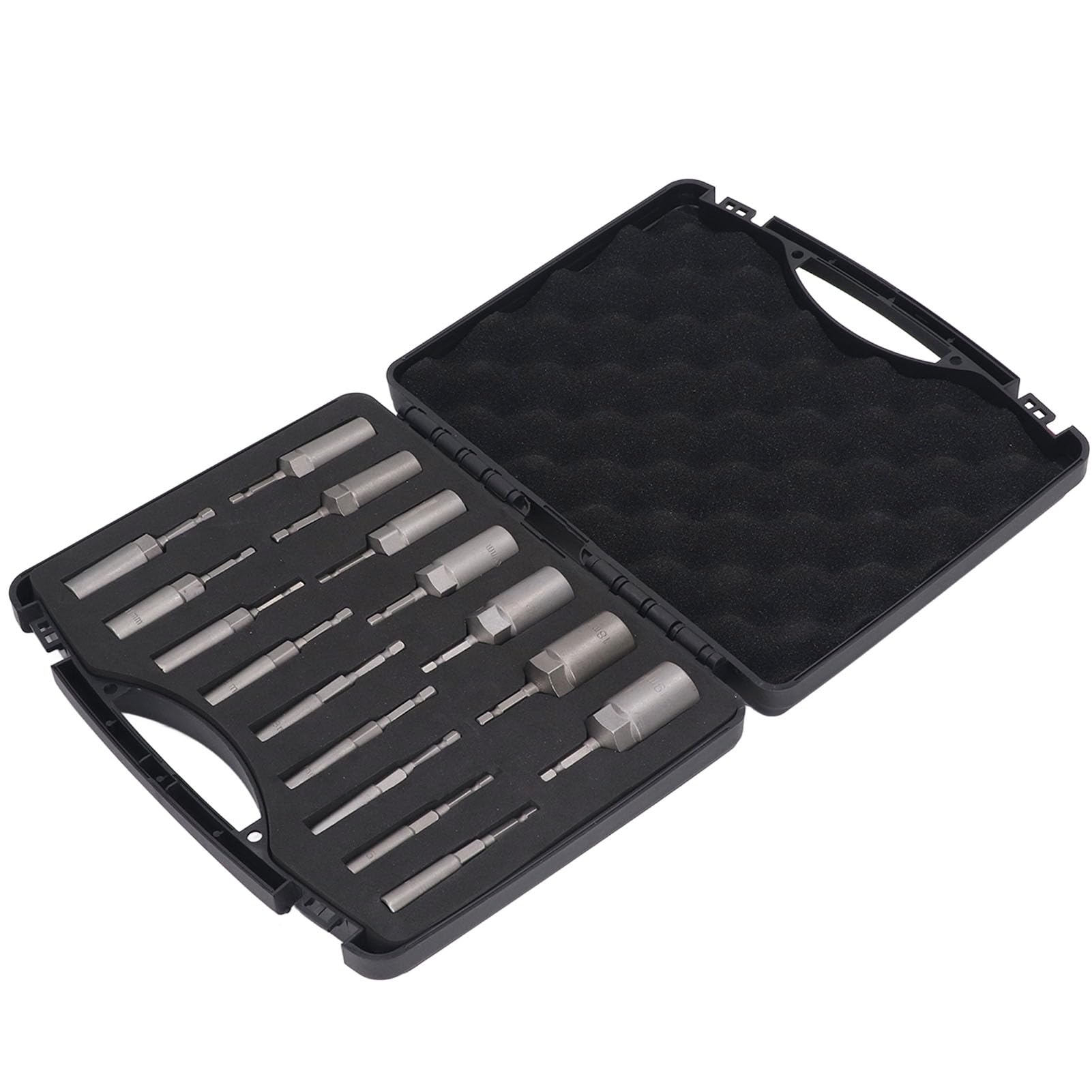 16-delige slagmoersleutel 1/2 inch set, moerkast 10 - 32 mm, zeskantige moersleutel dopsleutel set, dopsleutels slagmoerset