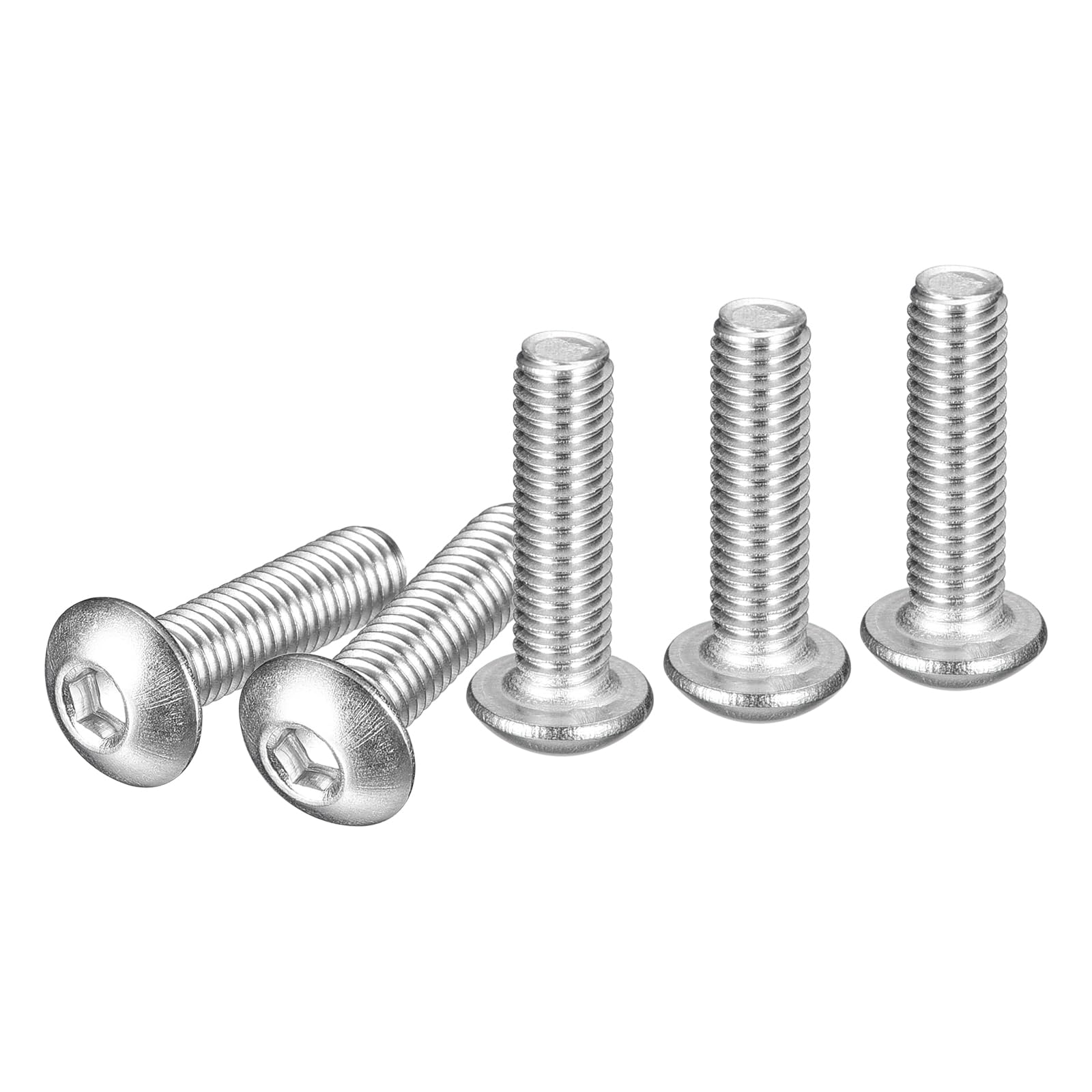 DTGN M5-0.8x18mm Button Head Socket Cap Screws - 40Pack - Good for Machine - 304 Stainless Steel 18/8 - Hex Drive Full Thread Fasteners