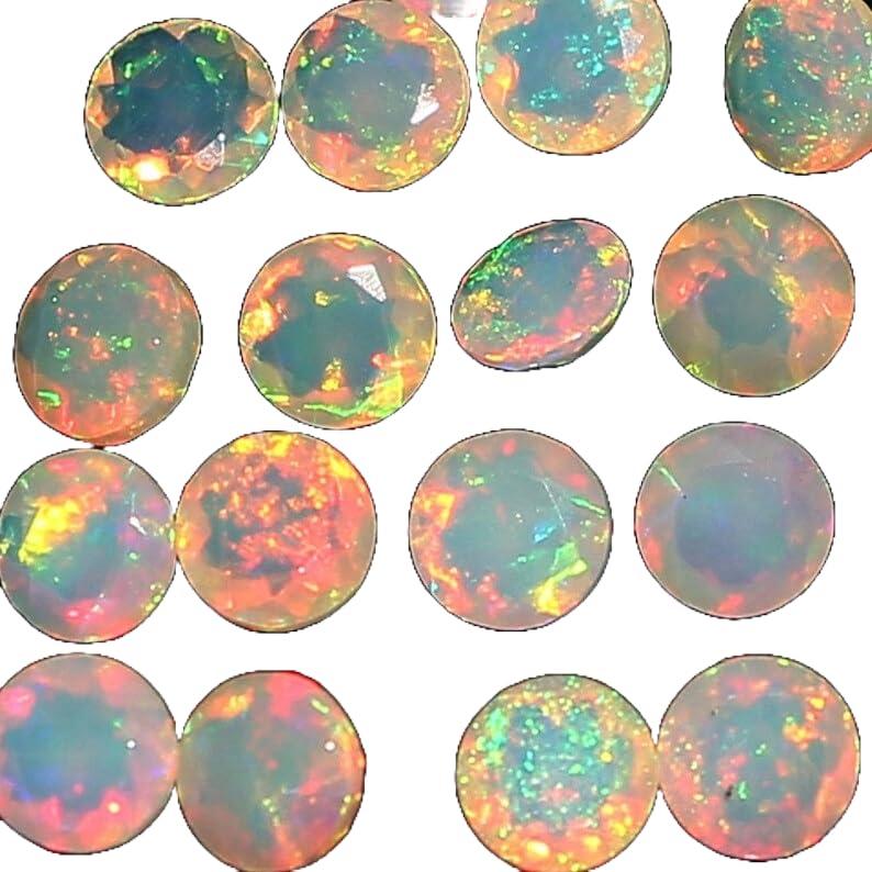 Opale éthiopienne ronde 7 mm, la pierre de feu naturelle pour illuminer vos bijoux du quotidien