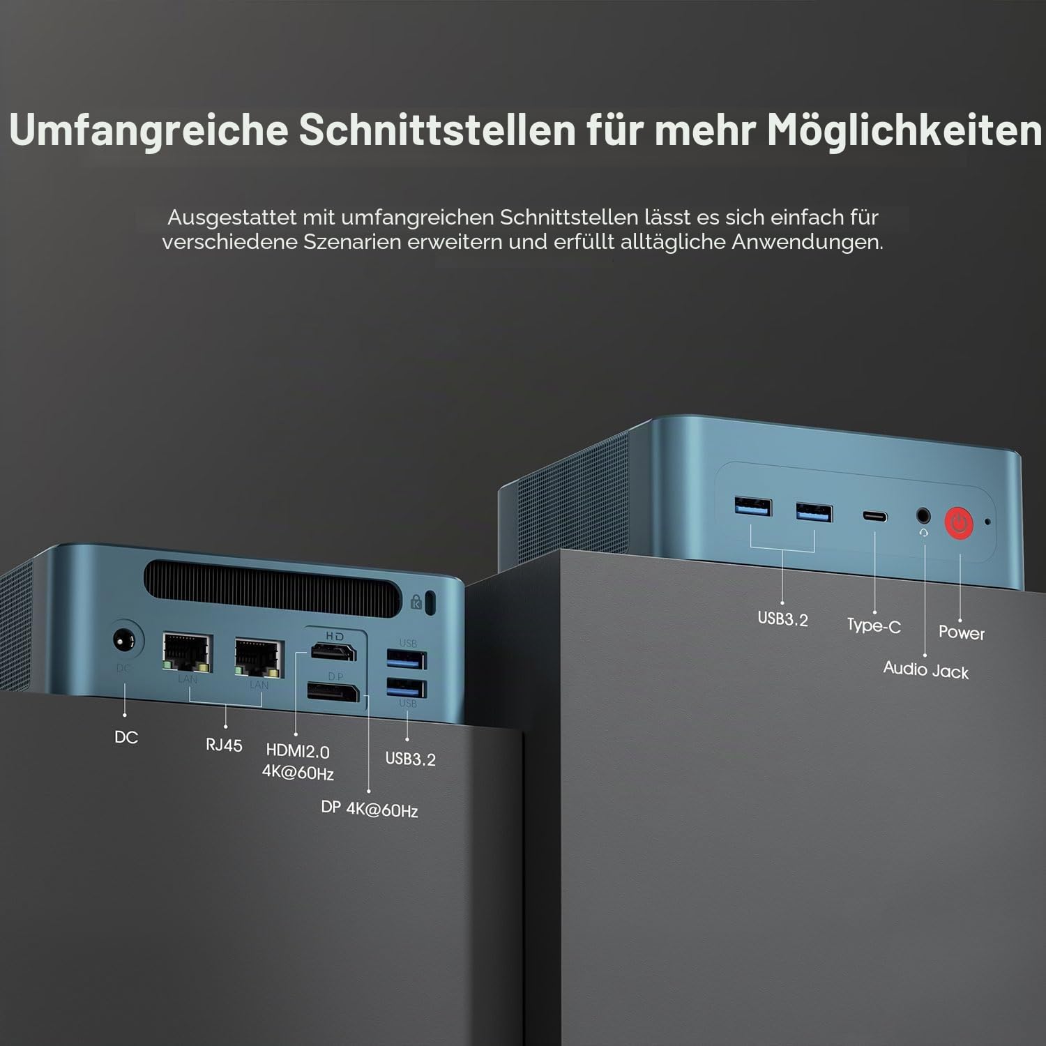 BOSGAME P2 Gaming PC, with Intel Core i7-12700H Processor, 14C/20T (Up to 4.7GHz), DDR5 16GB RAM 512GB SSD, Triple 4K Display with WIFI6 and Bluetooth5.2 Office Pc