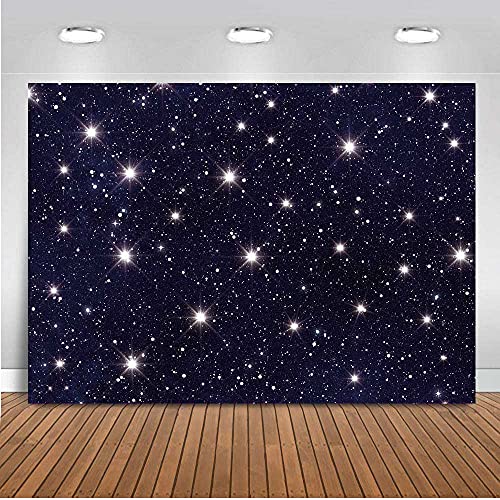 Night Sky Star Backdrops Universe Space Theme Starry Photography Backdrop Galaxy Stars Children Boy 1st Birthday Party Photo Background Newborn Baby Shower Banner Photo Studio Booth Vinyl 7x5ft