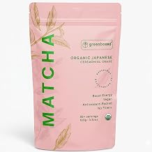 Greenboxed Organic Japanese Ceremonial Grade Matcha Powder, Vegan, Antioxidant-Packed, 100g, 50+ Servings