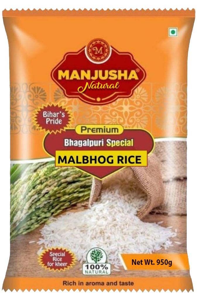 Manjusha Natural Premium Bhagalpuri Special Maalbhog Rice 950 gram Each 100% Natural Special Rice For Kheer Rich in aroma & taste Bihars Pride (0.95) (B0CXMBF6JQ) Amazon Price History, Amazon Price Tracker