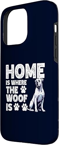 Vista 74 de iPhone 14 Plus Home is Where The Woof Is Dogo Argentino Dog Funny Dogs Fan Case