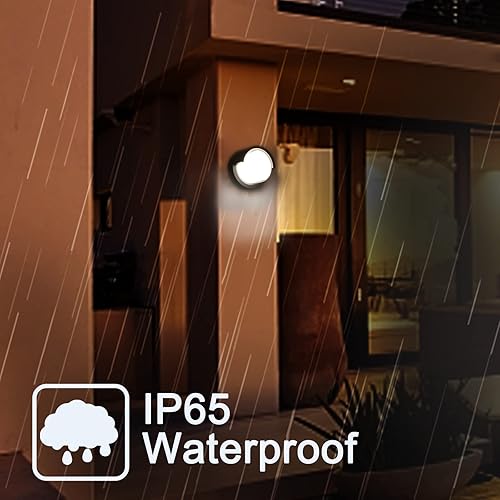 Miniatura 4 de Pathson Apliques de pared para exteriores, 8 W, 4000 K, luces LED impermeables para exteriores, iluminación hacia arriba y hacia abajo, para porche,