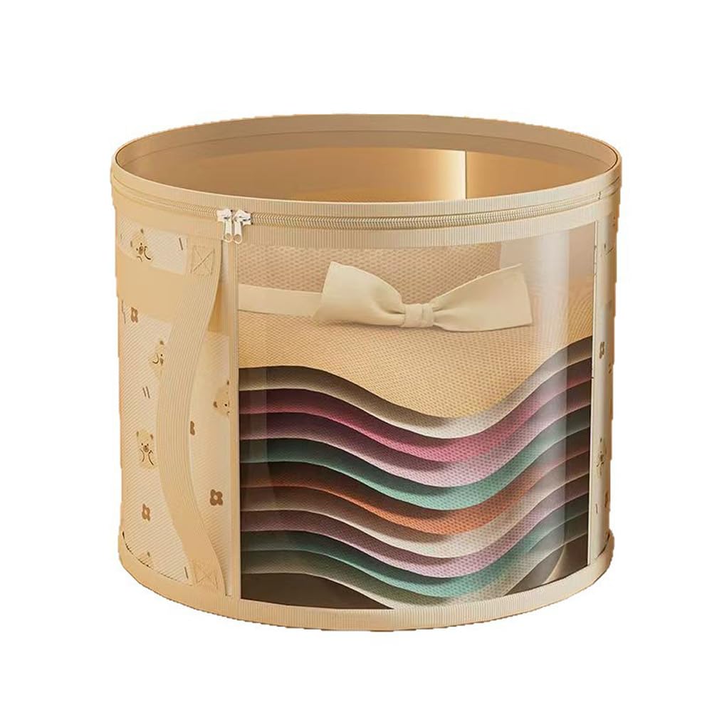Boîte à chapeaux pliable avec couvercle | Grand organisateur de rangement tissu