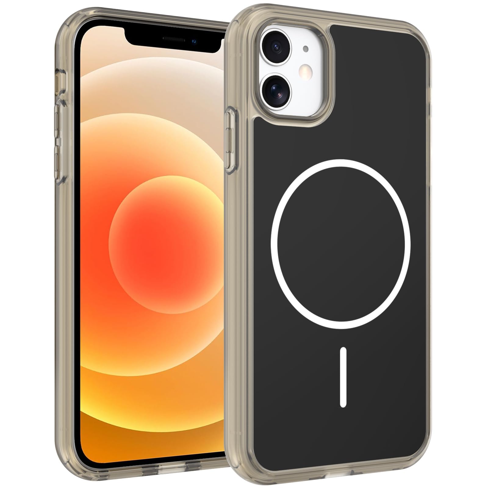 Magnetisch Hülle für iPhone 12 / 12 Pro Kompatibel mit MagSafe, Schwarz | Süßes Bunt Handyhülle für Frauen Mädchen, Schlanke Kratzfeste Stoßfeste Hybrid TPU Bumper + PC Rückseite Schutzhülle Case