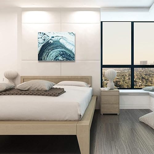 Miniatura 6 de DIY Paint by Numbers for Adults Include Brushes and Acrylic Pigment, Marbling Ink Fluid Gradient Canvas Oil Painting with Inner Wooden Frame, Paint