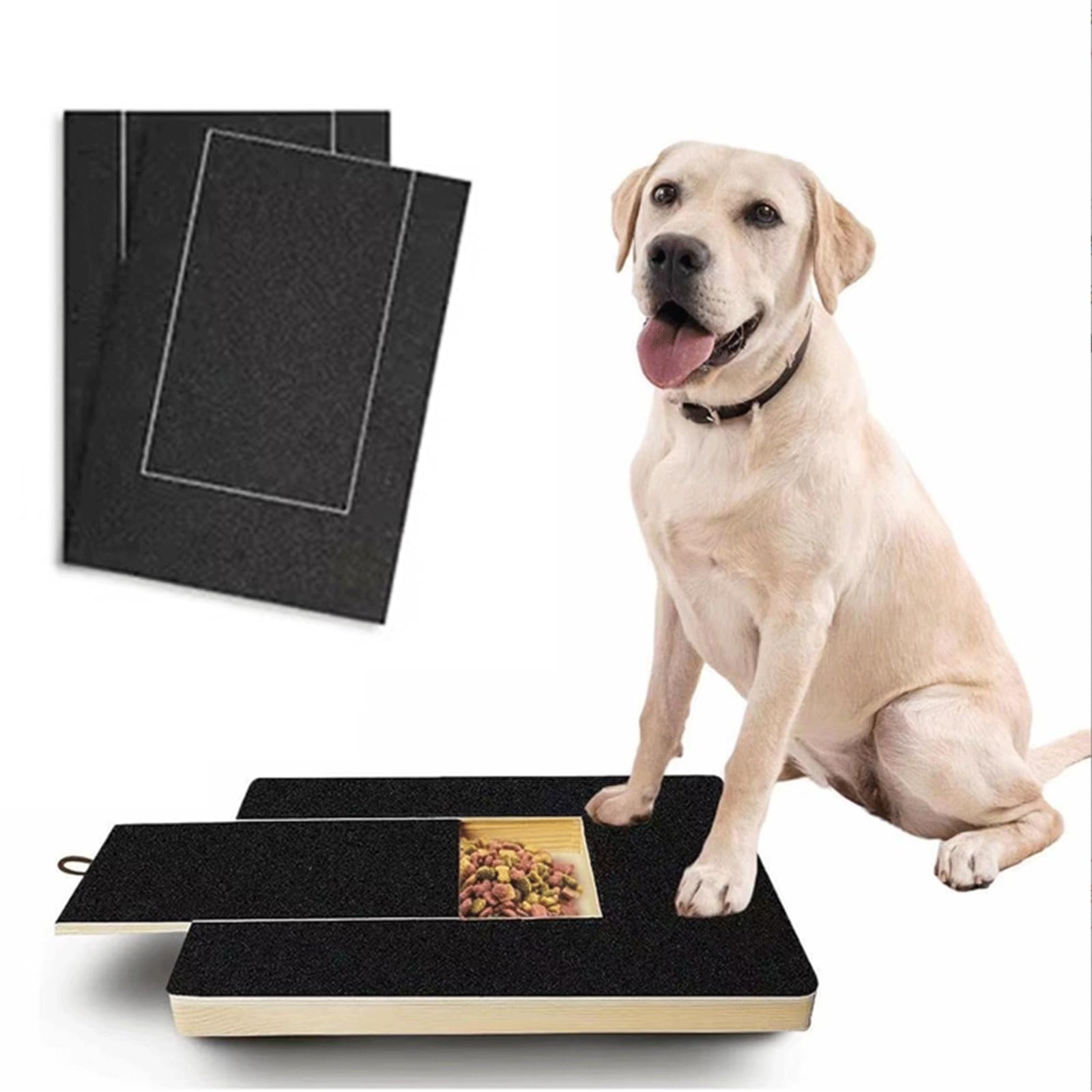 ZIXIANGKEJI Dog Nail Scratch Pad Dog Scratch Board with 2 Replaceable Sandpaper Sheets Multifunctional Nail Sandpaper Scraper(K103-1)