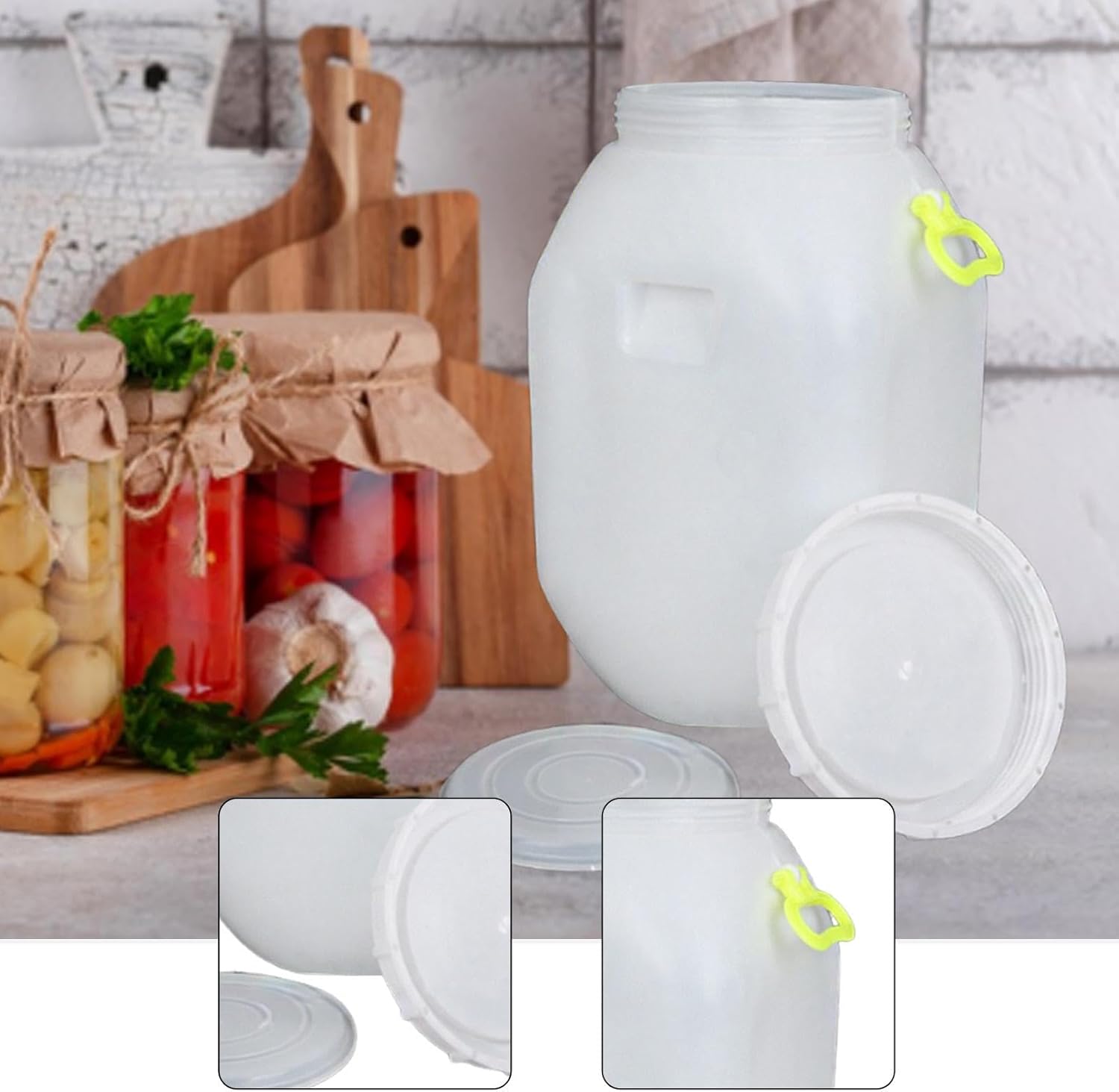 Water Barrel Storage Container Rain Barrel Bucket for Enzyme Oil Honey Fermentation Pickle 25L 30L 50L Food Grade HDPE- 25l