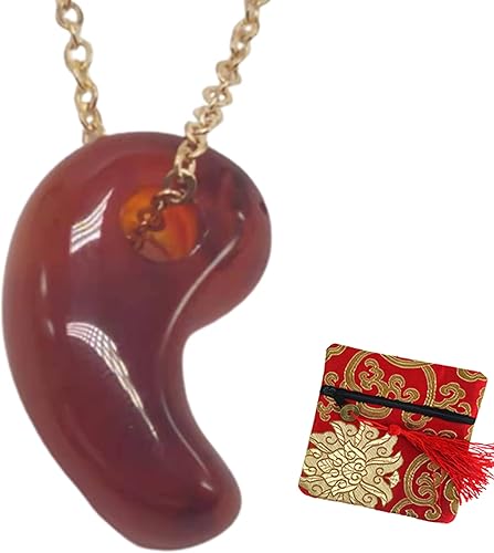 Collar de cristal de cornalina real para mujer, piedras preciosas en bruto y curativas para los chakras, dije con auténtico cristal rojo joya de