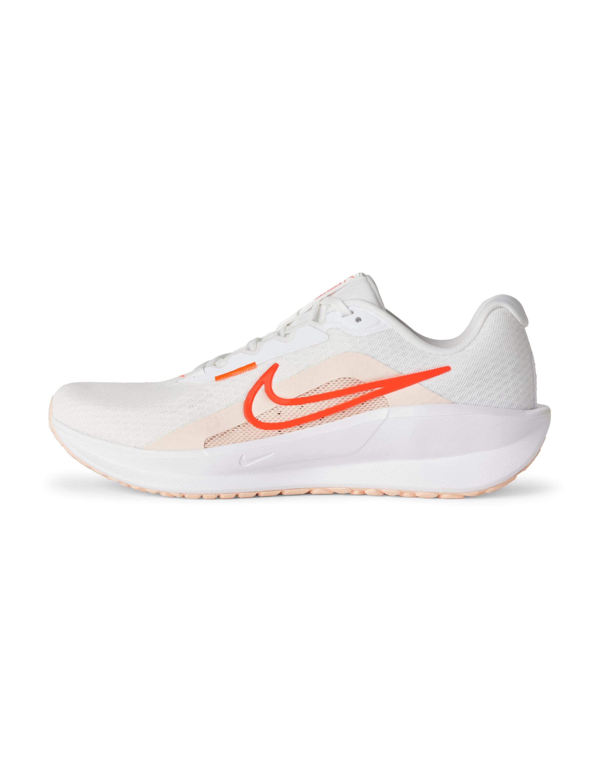 Nike Women's Downshifter 13 Road Running Shoes, White/Bright Crimson-Washed Coral, 6