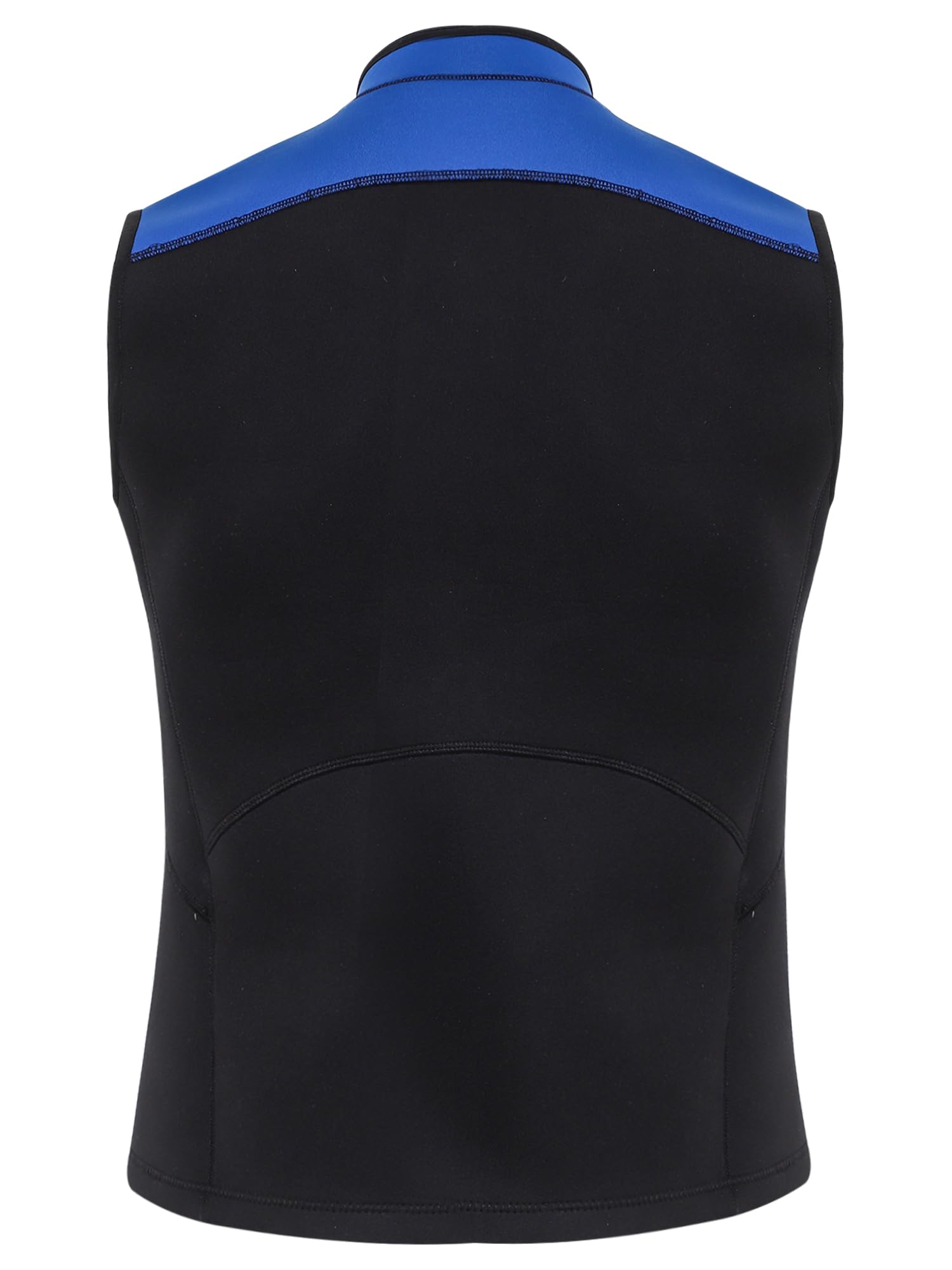 Maillots De Bain De Plongée Homme Rashguard Gilet Surf Combinaison Plongée sans Manches pour Adultes Équipement Sports Nautiques Surf Noir Bleu XL