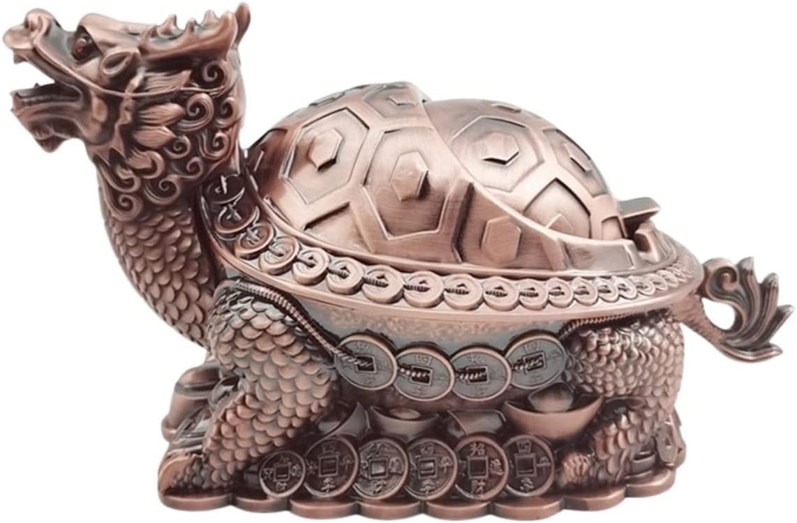 Ashtray Copper Ashtray Home Coffee Table Decoration Retro Metal with Lid Decorative Ashtray Seal Ashtrays(A)