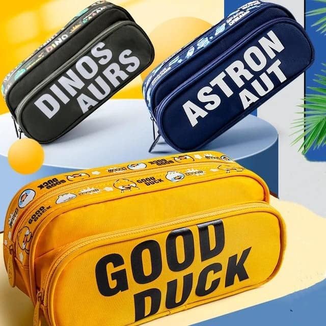 Image of DEOXY Big Capacity Pencil Pen Case Office College School Large Storage High Capacity Bag Pouch Holder Box Organizer(Dinosaurs)