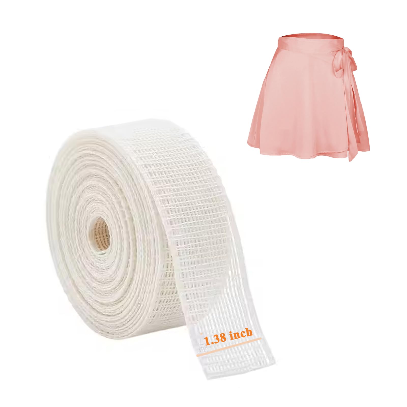 Narrow Hem Sewing Tape for Dresses Chiffon & Thin Fabric, Fishbone Hem Tape  for Sewing Beginners and Enthusiasts Tailors Helper, Reusable Boning Strip  ...