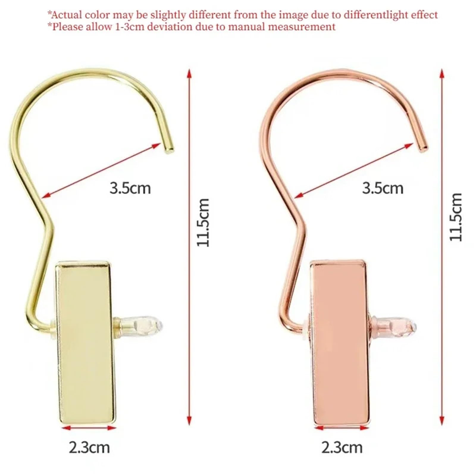 15 Clips De Suspension Peu Encombrants. | Clip de pantalon en métal de voyage portable for serviettes de chapeau(Gold)