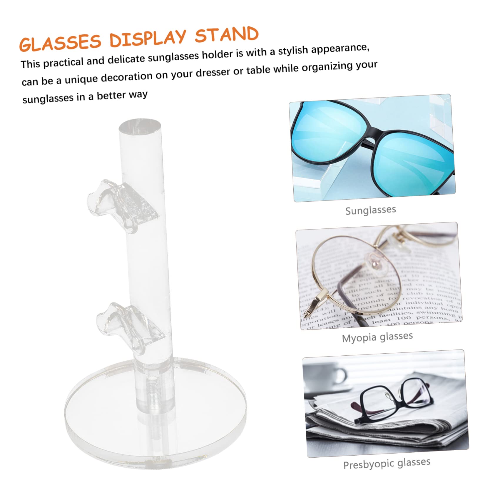 VALICLUD Organizador De Gafas De Sol Transparente – Soporte Para 5 Pares, Exhibidor Portátil Para Tienda O Hogar (Plástico)