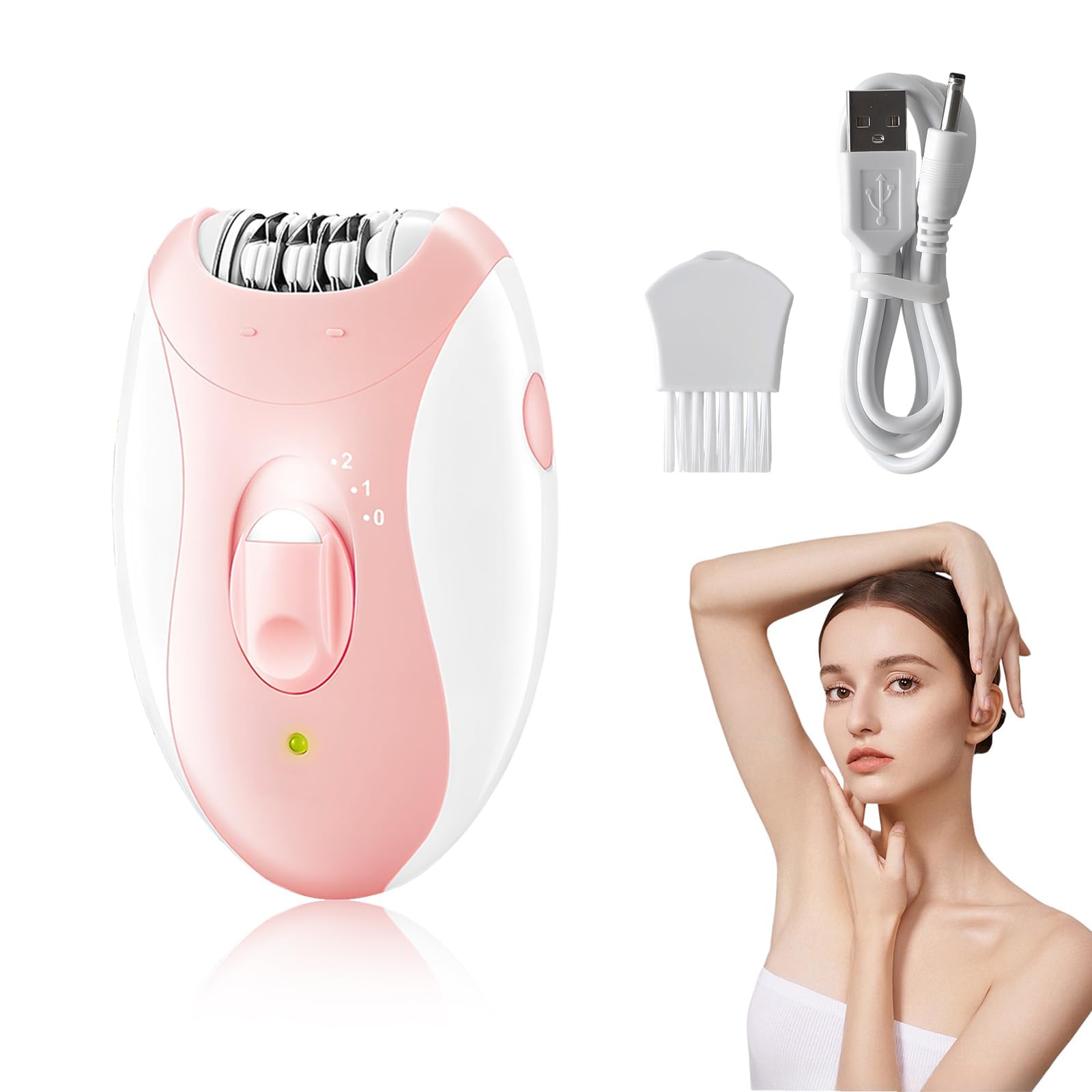 Epilators Hair Removal for Women, Smooth Glide Hair Removal Device with 32 Tweezers, 2 Speeds Epilator for Ladies, Cordless Hair Shaver for Women Legs/Face/Bikini/Arms