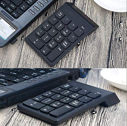 Image of Ganix Wireless Numeric Keypad 2.4G 18-Key USB Financial Numpad for Laptop Tablet Desktop PC Computer