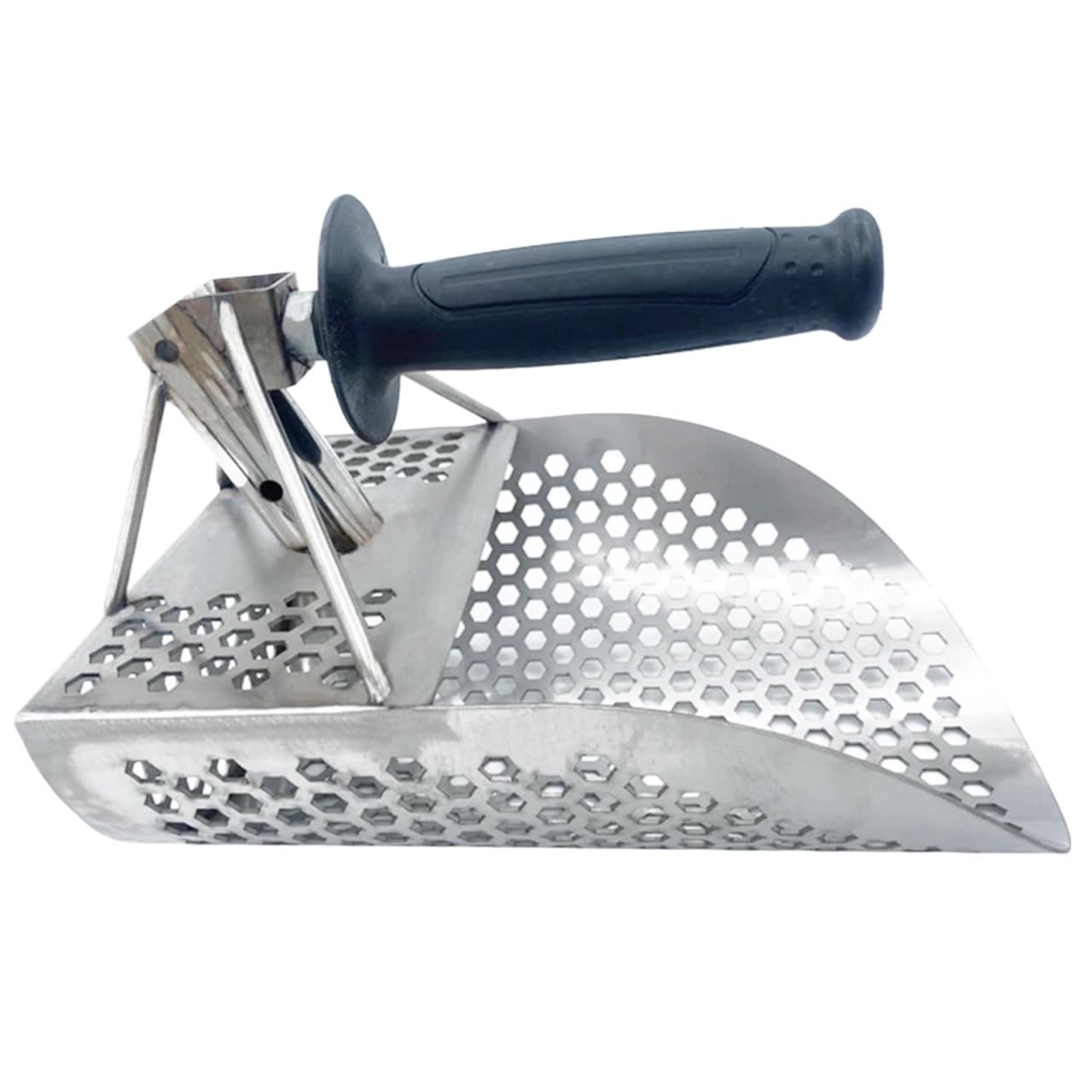 Rastrillo per pulci di sabbia Paletta for sabbia da spiaggia, pala, metal detector, palette for , for la ricerca di tesori, strumento in acciaio inossidabile esagonale