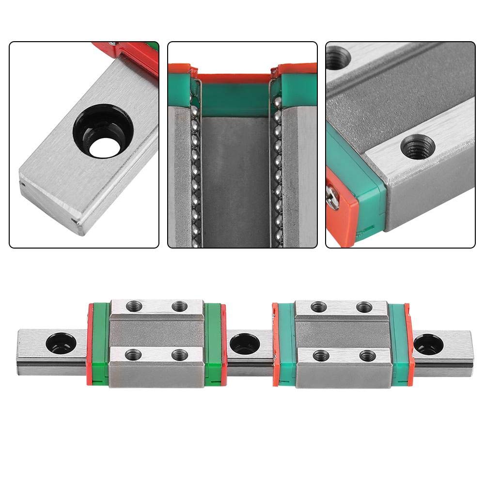 Largeur de rail de guidage linéaire de 9 mm MGN9B 100mm avec 2pcs Bloc de rail MGN9B, bloc de guidage linéaire pour la plupart des équipements automatiques
