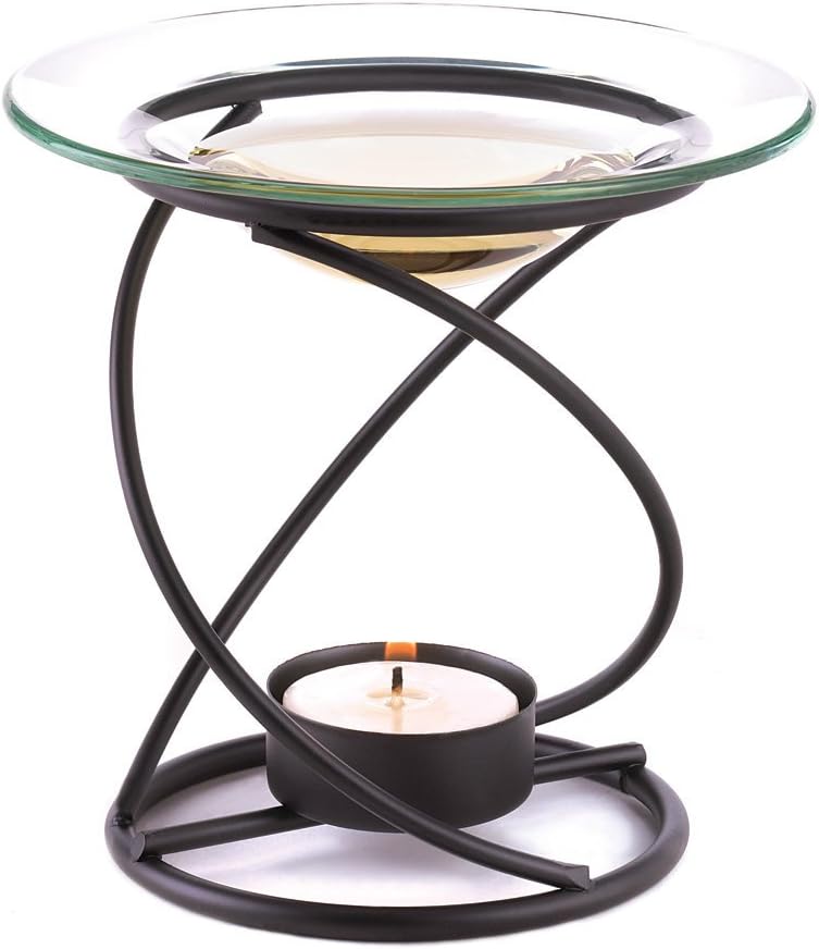 Koehler 12492 4.75 Inch Black Decorative Spiral Oil Warmer