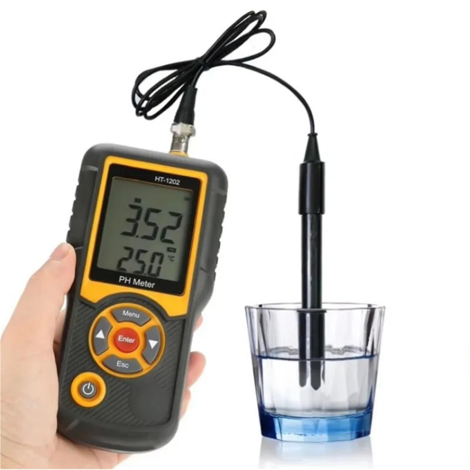 Misuratore di qualità acqua, misuratore pH, temperatura 165 * 75 * 32mm +/-0,05PH CN;GUA 145g 0PH-14PH, 415mv-415mv,Multifunzionale