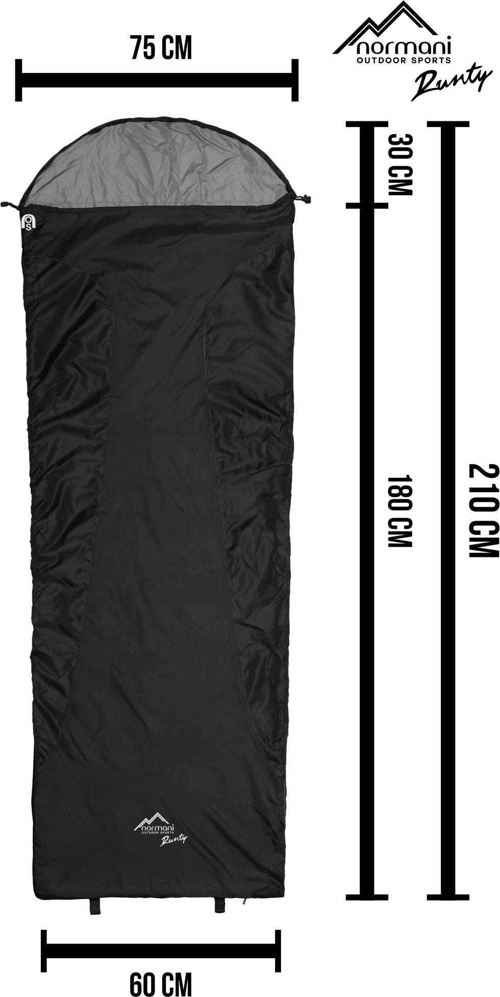 normani Ultralight Schlafsack Runty KOMPAKTE GRÖßE! 3D Mikrofaser Microtech Füllung, wasserdichter Sommerschlafsack