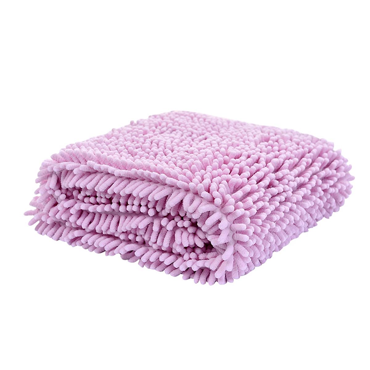PetPhindU Dog Towel Ultra Absorbent Microfiber Chenille Cat Bath Towel with Hand Pockets Quick Drying and Machine Washable Durable Pet Bath Towel for Dogs Of All Breeds (grey, Blue, Purple, Pink)