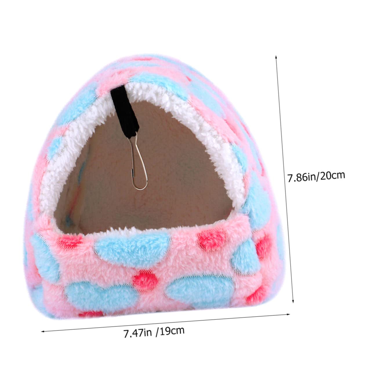 BESPORTBLE 5stücke Thermische Hängematte Für Hamster Winterwarm Aus Baumwolle Mit Metallhaken Für Kleine Haustiere Wie Chinchillas Ratten Und Meerschweinchen Mit Herzen