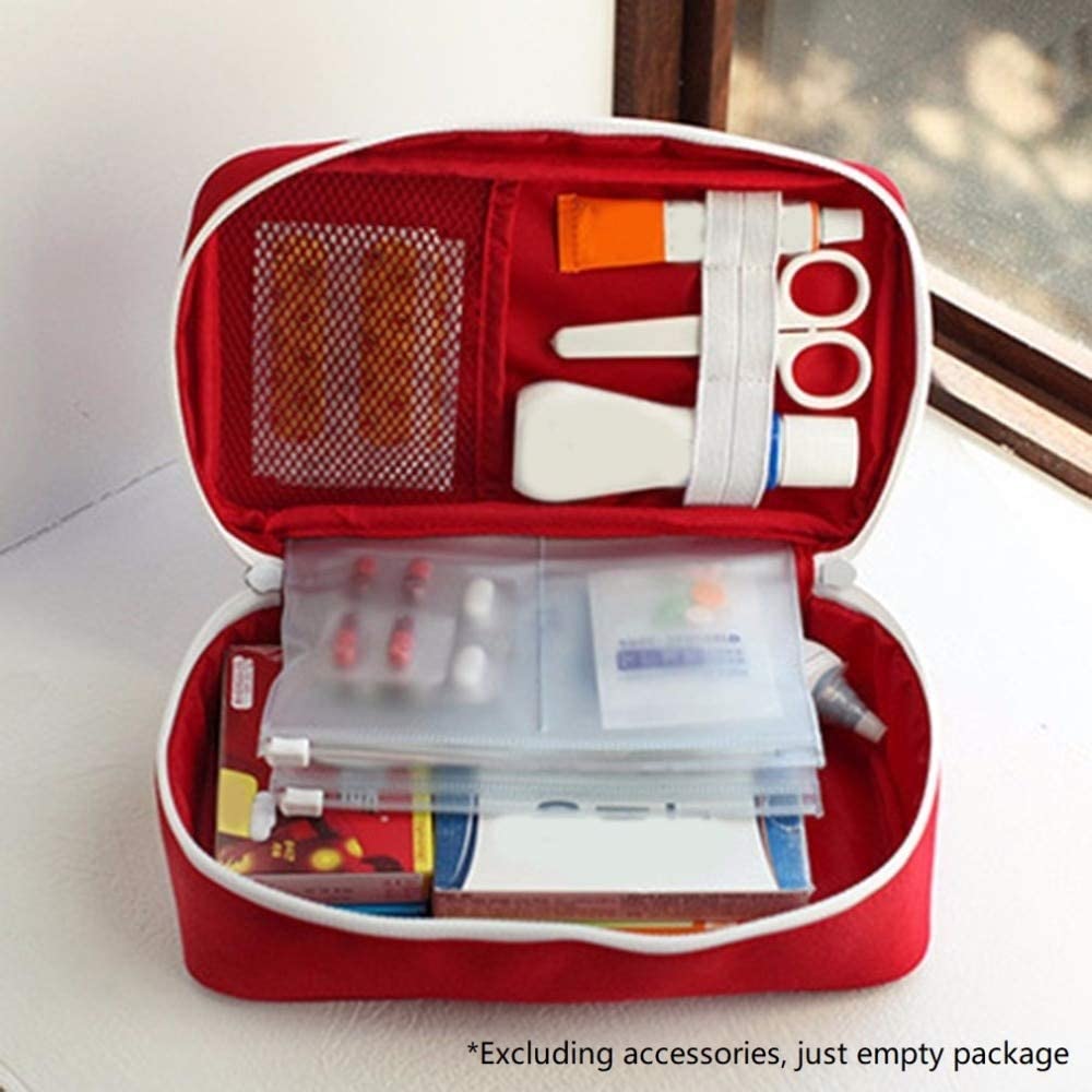 CARTENZA Emergency First Aid Kit Organizer – Portable Empty Medicine Pouch for Travel, Car, Home, Office – Compact Medical Storage Case 3