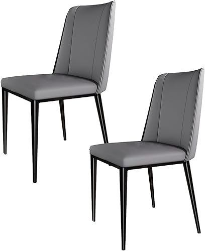 Miniatura 24 de JKGHK Sillas de comedor, sillas de cocina sin brazos con respaldo curvo, silla de vestíbulo tapizada, sillas de sala de estar tapizadas de cuero