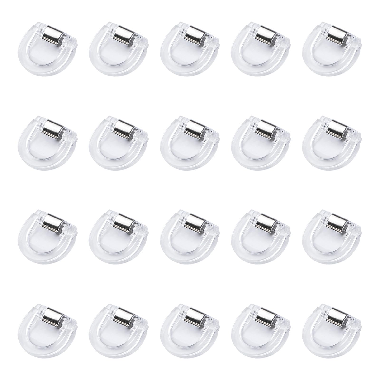 UFURMATE 20Pcs Curtain Clips for Adjusting Length Multi-Purpose Curtain Shortening Tool Strong Invisible Hem Holder No Sew Shorten Solution (Transparent)