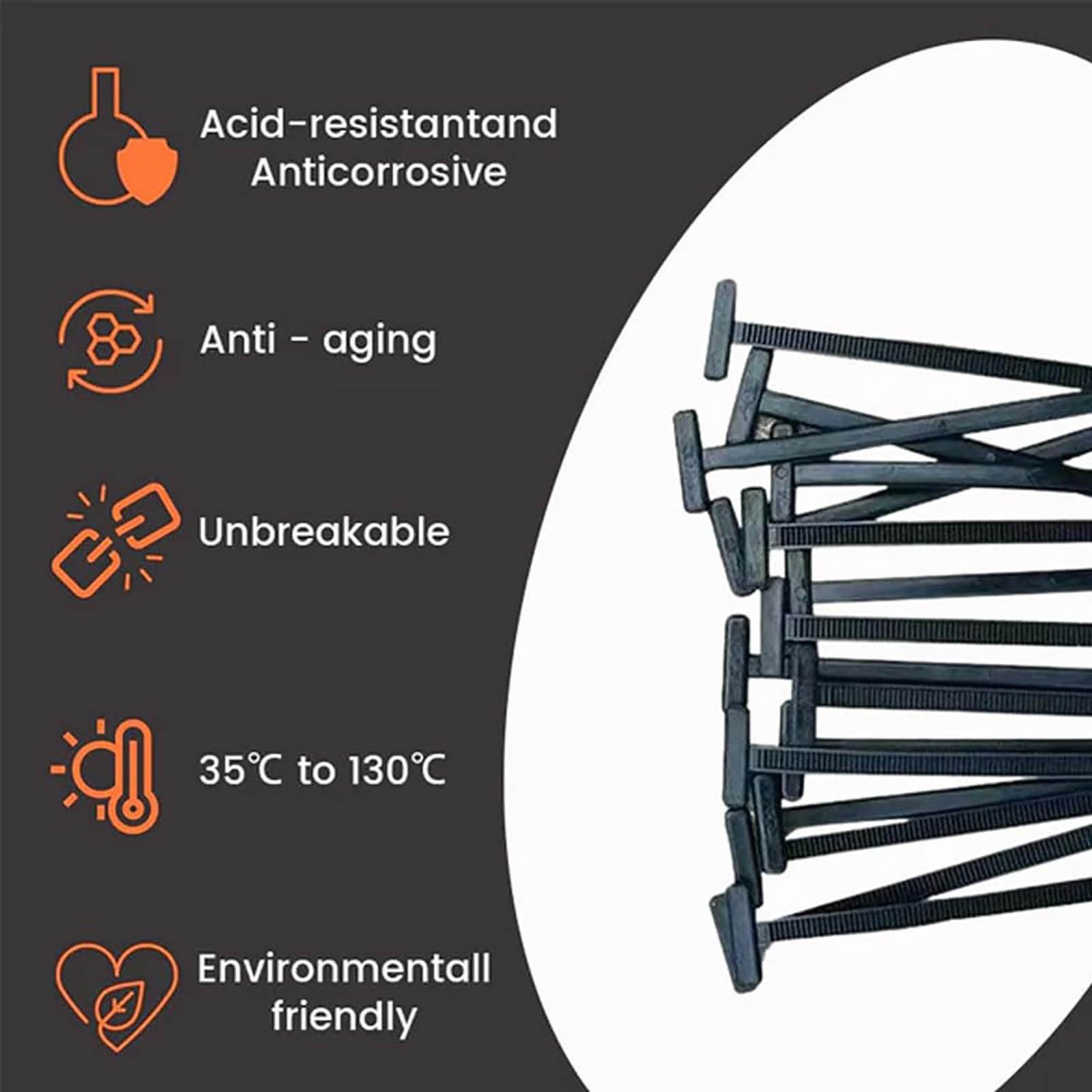 Fascette stringicavo in nylon resistente, autobloccanti multiuso per riparazioni automobilistiche e quotidiane, confezione da 20 soluzioni di fissaggio durevoli