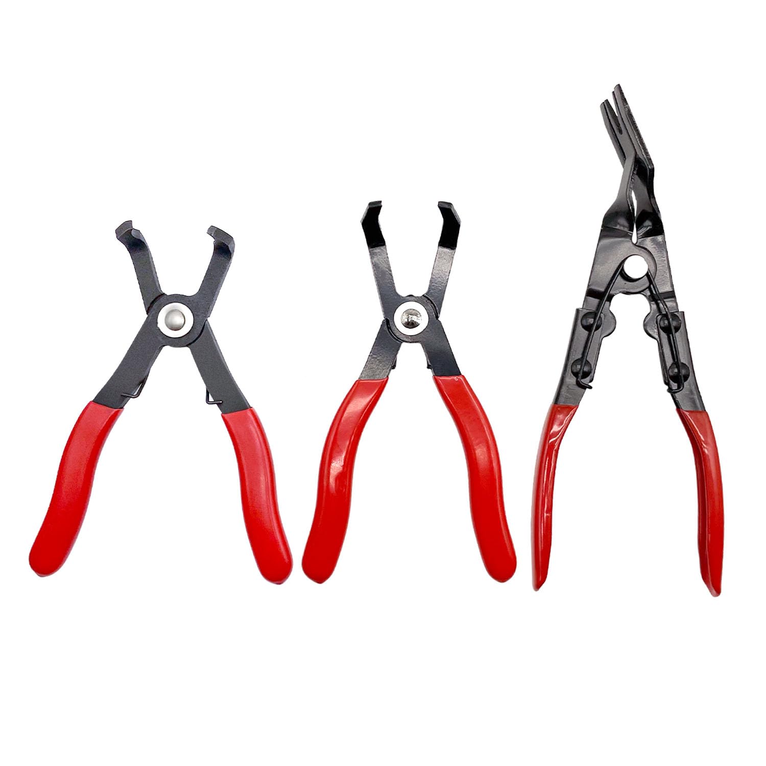 3Pcs Body Clip Removal Pliers Set 30° & 80° Push Pin Plier Set Universal Auto Door Car Upholstery Trim Clip Removal Plier Tool