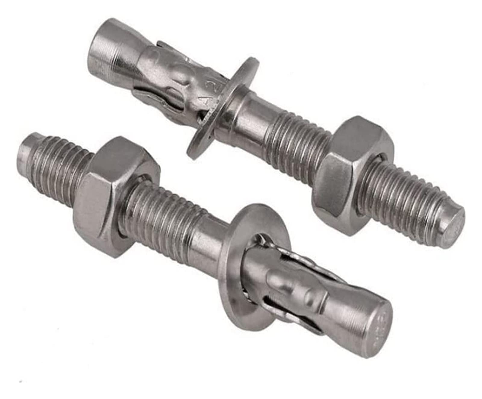 Ankerbolzen, Edelstahl-Expansionshülse, Ankerschraubenbolzen, Expansionsbolzen, 10 Stück, M6, M8, M10, M12, M16 (Farbe: M10, Größe: 100 mm) (C (Farbe: M8)) (Color : M6)