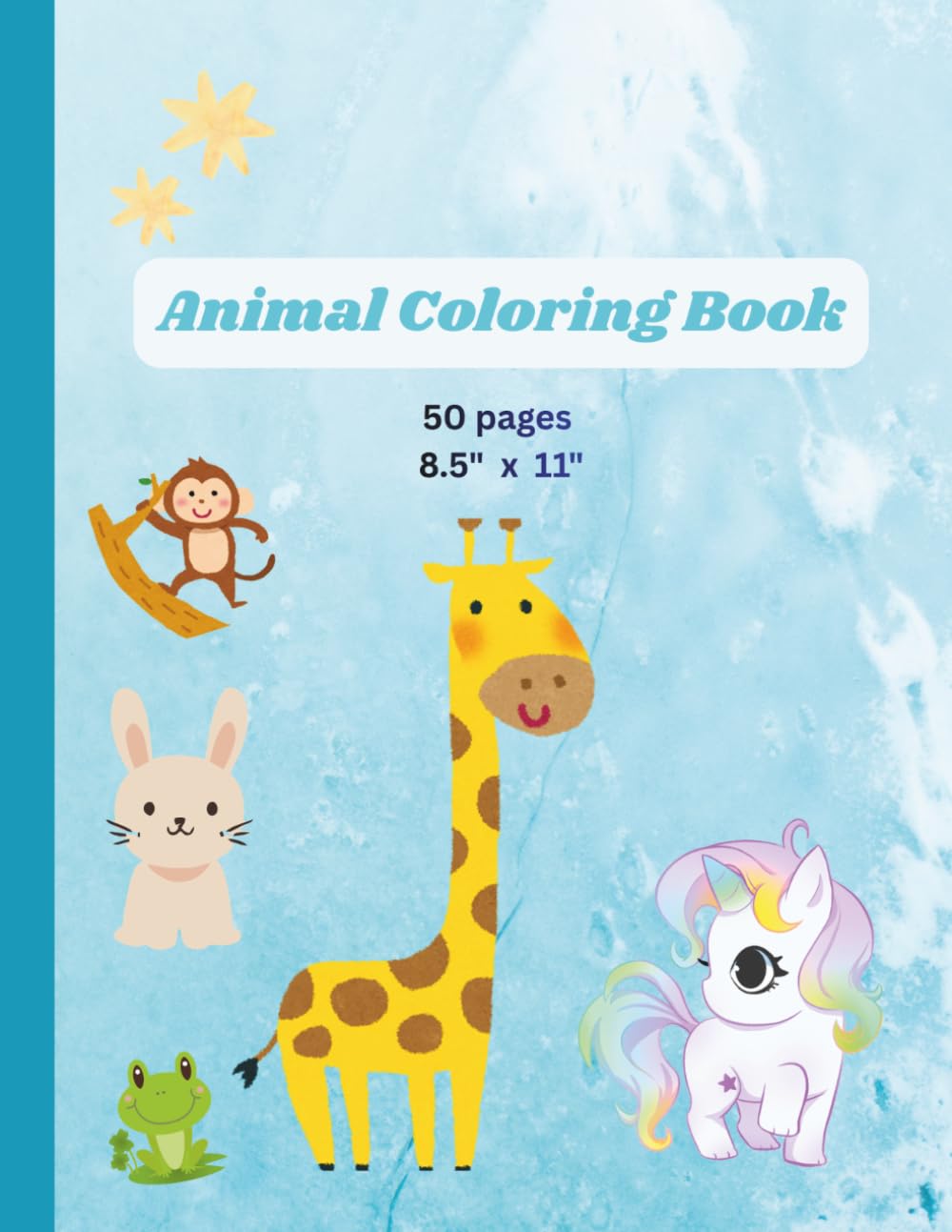 Wild & Whimsical Animal Adventure | Coloring Book for Kids | 50 pages | 8.5 x 11: A Fun Coloring Journey for Little Artists, Featuring 24 Unique Animals and 24 Drawing Pages to Spark Imagination