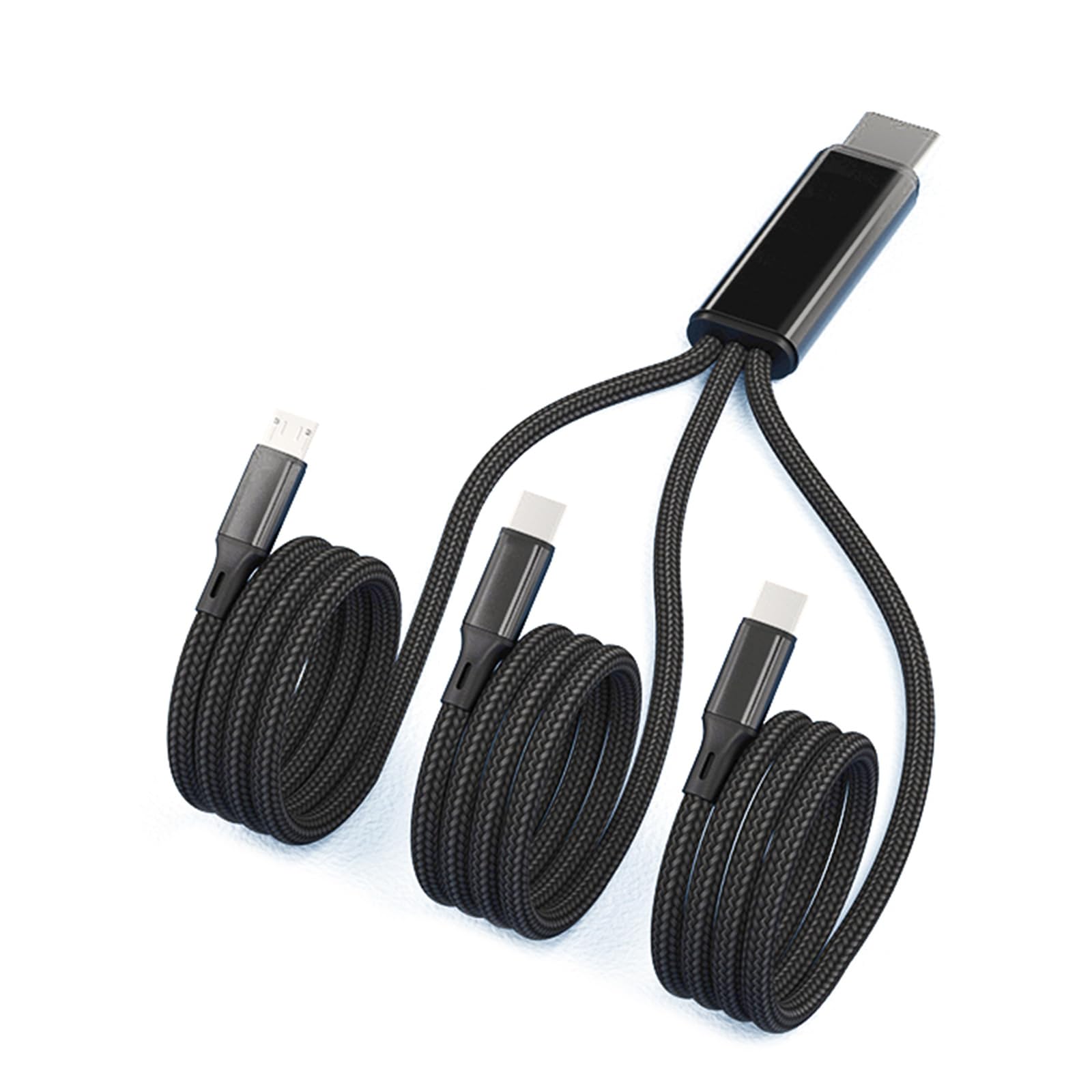 2 A kabel do ładowania Multi USB 3 w 1 uniwersalny przewód nylonowy pleciony 3-1