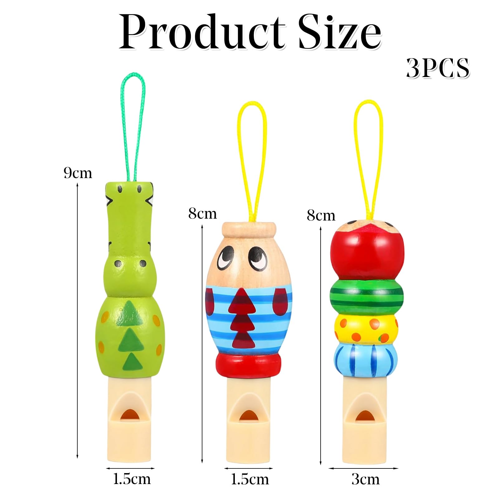 3 Pcs Animal Wood Recorders for Kids Wooden Children Music Instrument Educational Plaything for Party Favors Interactive Toys,Kids Whistle,Bird Whistle,Duck Whistle (Random Style) - Image 2