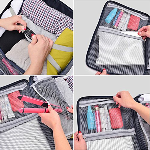 RomWell Travel Duffel Bag Waterproof Fashion Lightweight Large Capacity Portable Luggage Bag (Greyish black)