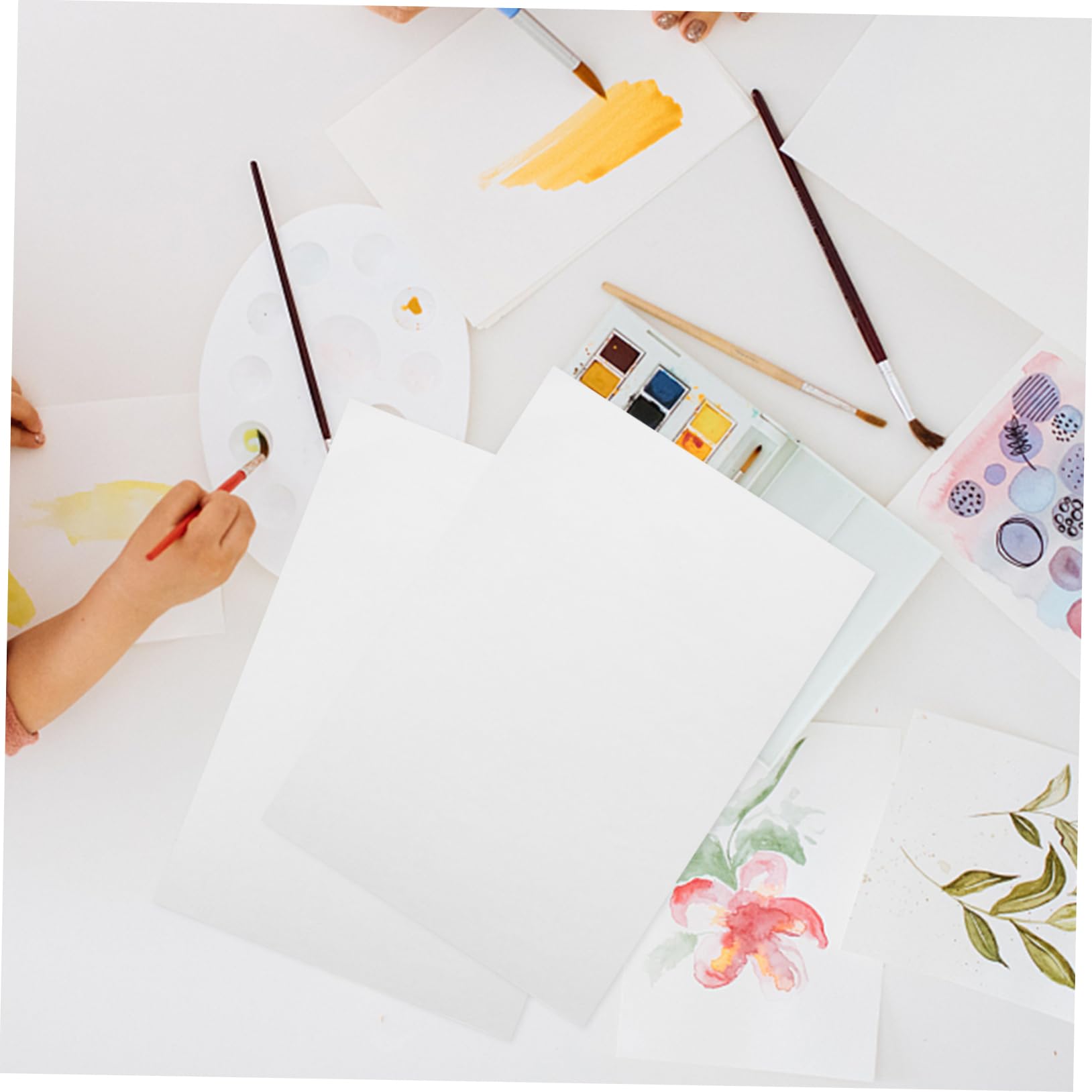 Papier Aquarelle pour Débutants 160g 8k Blanc, 50 Feuilles