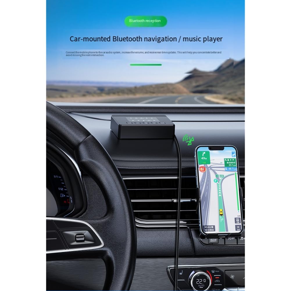 Transmetteur Récepteur Bluetooth 6.0 2 en 1 AUX/pour Casques pour TV Voiture Support HD Haute Fidélité