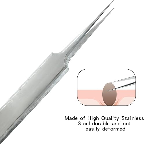 Miniatura 4 de Pinzas rectas para puntos negros, herramienta extractora de espinillas de comedón, clip para acné, pinza facial de acero inoxidable, pinzas para