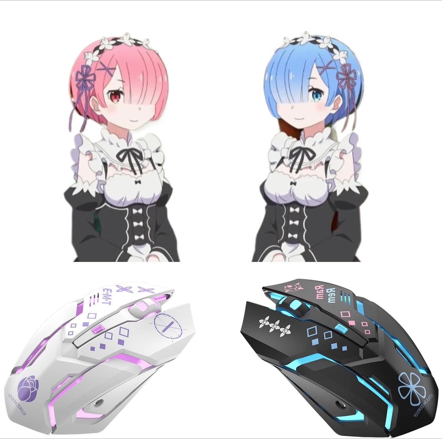 Amazon.co.jp: アニメ リゼロ ゲーミングマウス エミリア レム