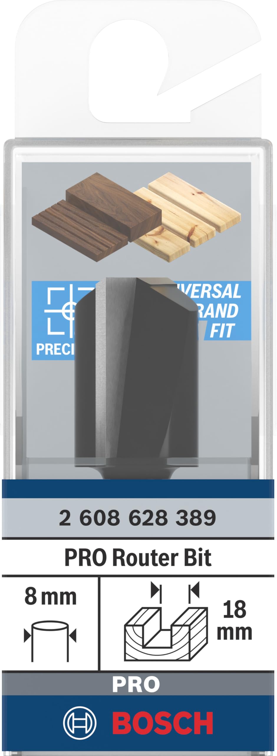 Bosch Accessories Fresa Standard ranurar 2 filos:8x18x25mm