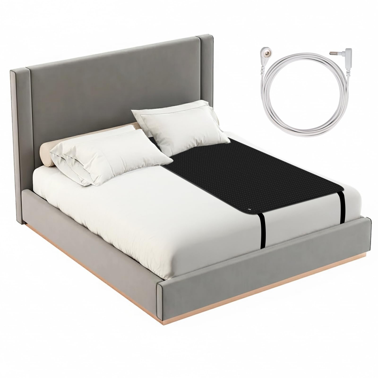 Grounding Mat for Bed, Grounding Pad for Sleeping, Grounding Mattress with Grounding Wire, Grounding Sheets Earth Connected Grounded Pad for Better Sleeping, Balance, 27x78Inch