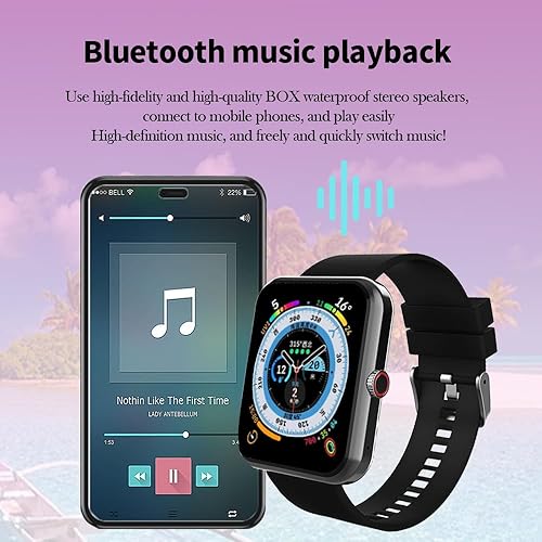 Miniatura 7 de TAIHOM ELECTRIC Reloj inteligente Smartwatch con pantalla grande de 1.85 pulgadas, pantalla de bloqueo de contraseña de música y llamada de fitness,