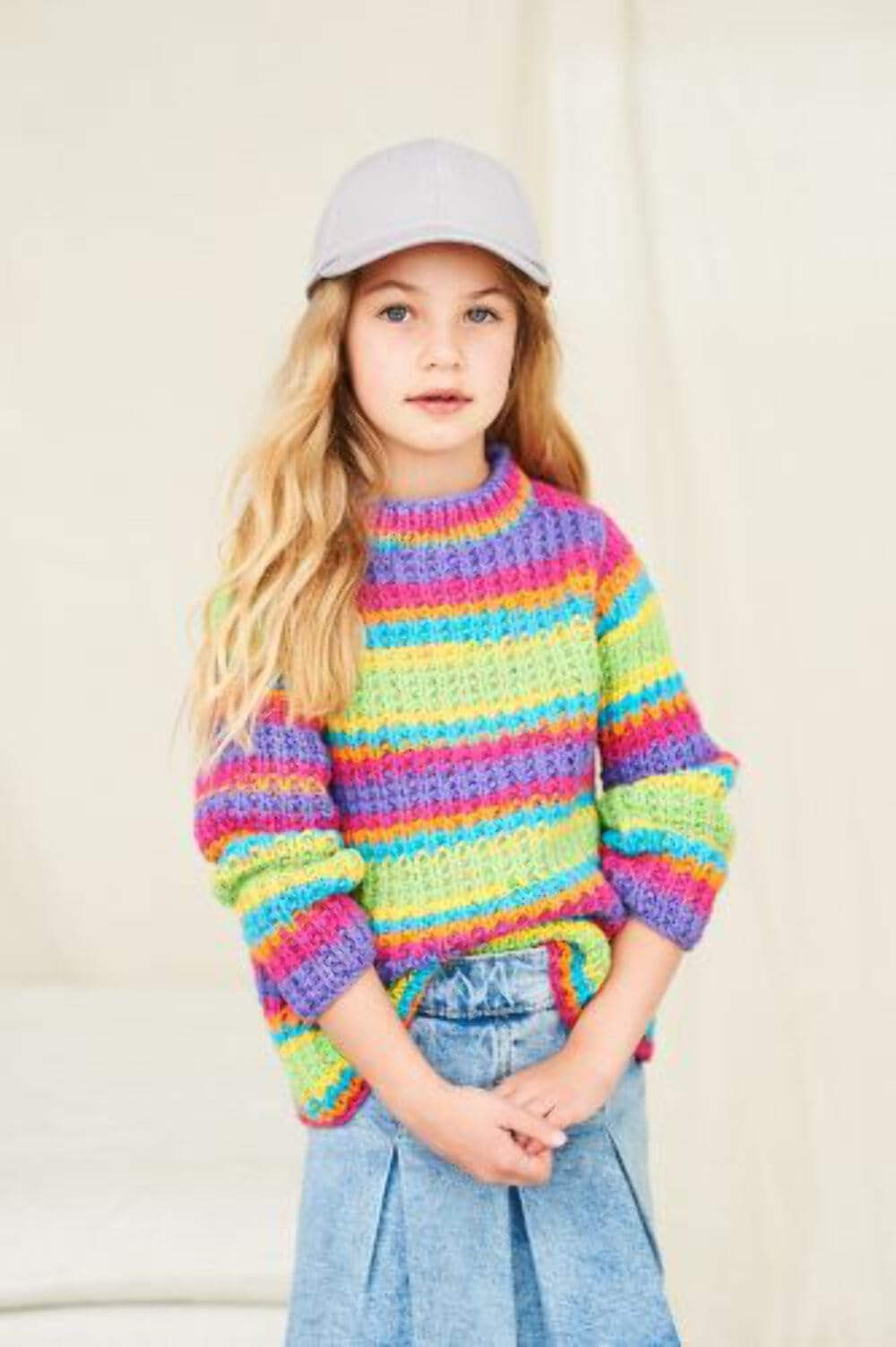 Stylecraft Multicoloured 10045 Child Chunky Tank Top Sweater Knitting Pattern