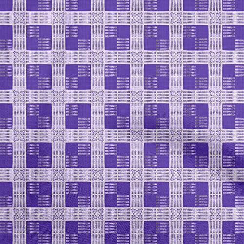 oneOone Cotton Cambric Purple Fabric Running Stitch Fabric for Sewing Printed Craft Fabric By The Yard 42 Inch Wide
